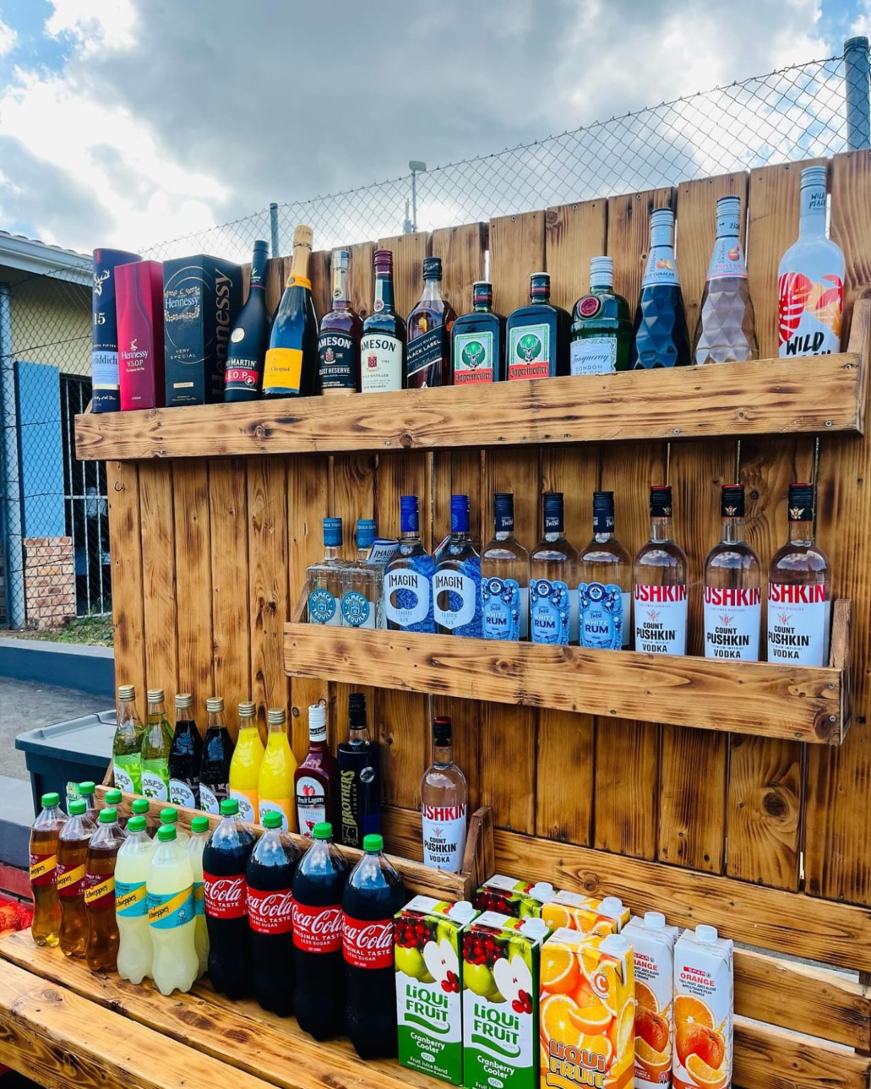 Outdoor Shox's bar display